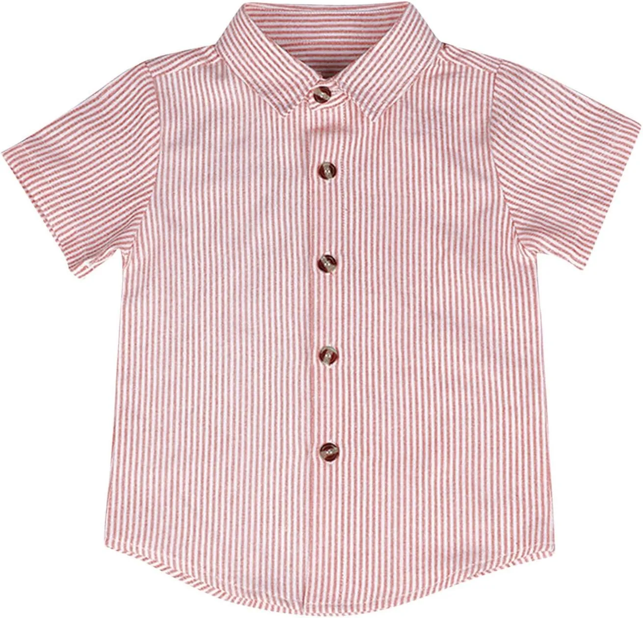 Striped Shirt for Girls, Kids Short Sleeve Lapel Tops Button Down T Shirts Back to School Preppy Blouses