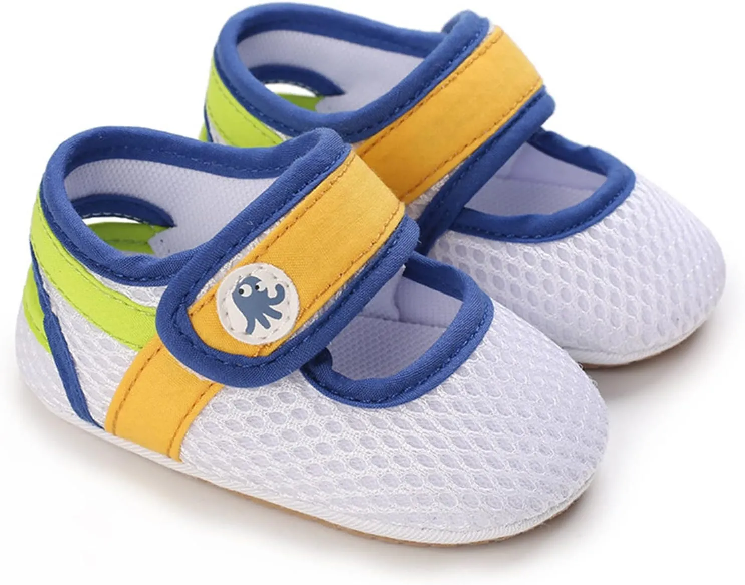 Summer Children Toddlers Boys and Girls Flat Floor Sports Mesh Breathable and Comfortable Hook Loop Boys Running Shoes