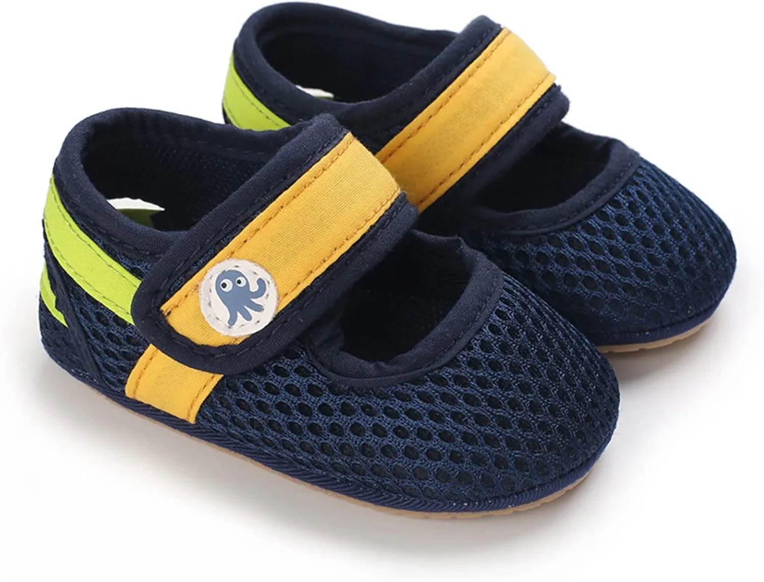 Summer Children Toddlers Boys and Girls Flat Floor Sports Mesh Breathable and Comfortable Hook Loop Boys Running Shoes