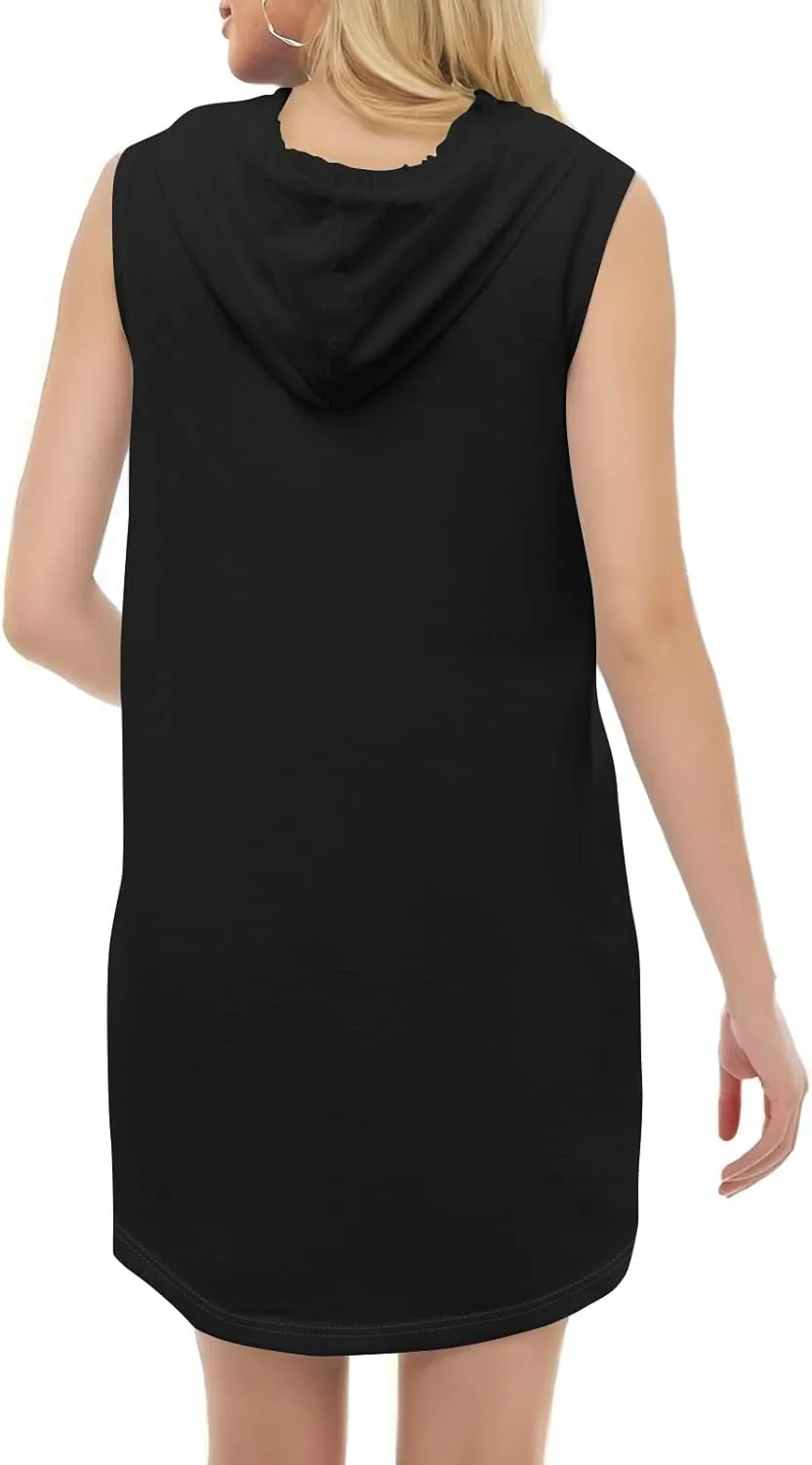 Summer Dresses for Women Casual Sleeveless Hooded Beach Vacation Clothes for Womens 2025