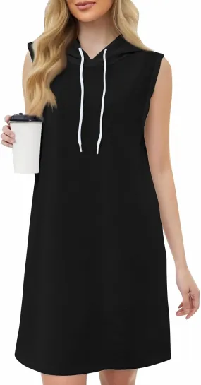 Summer Dresses for Women Casual Sleeveless Hooded Beach Vacation Clothes for Womens 2025