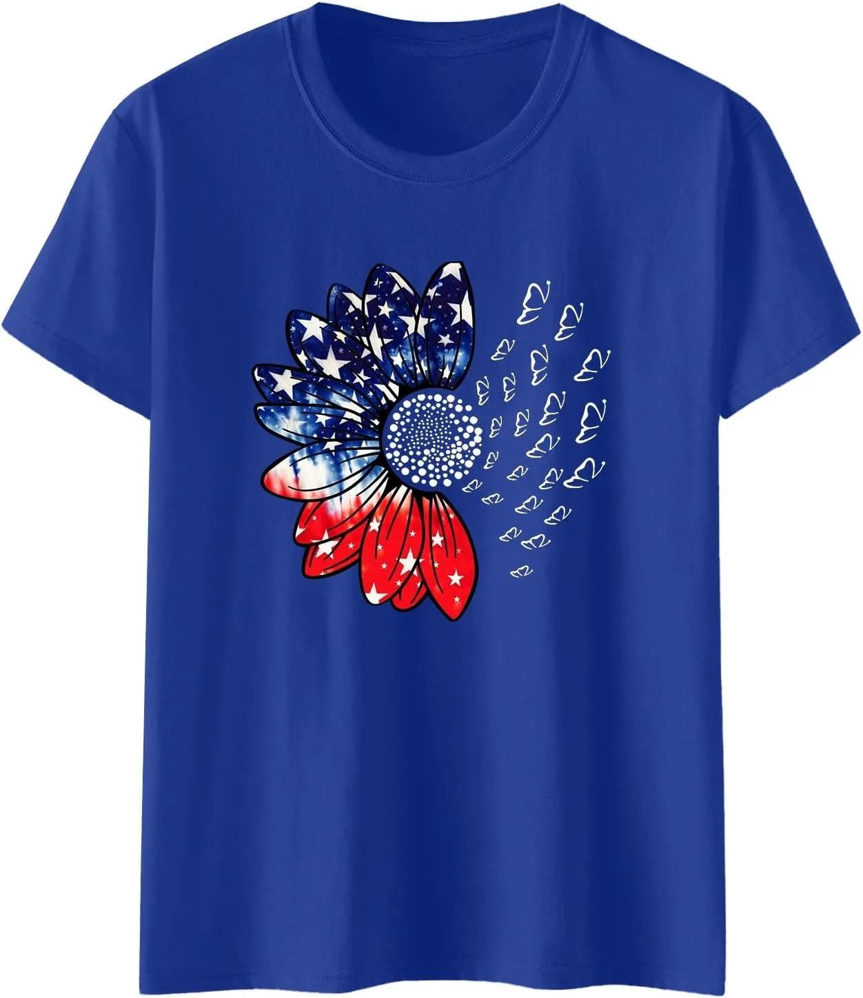 Sunflower Butterfly Shirts for Women Womens Independence Day 4Th of July Tees Summer Shirts for Women 2025 Vacation