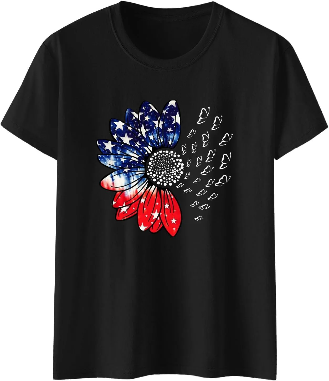 Sunflower Butterfly Shirts for Women Womens Independence Day 4Th of July Tees Summer Shirts for Women 2025 Vacation