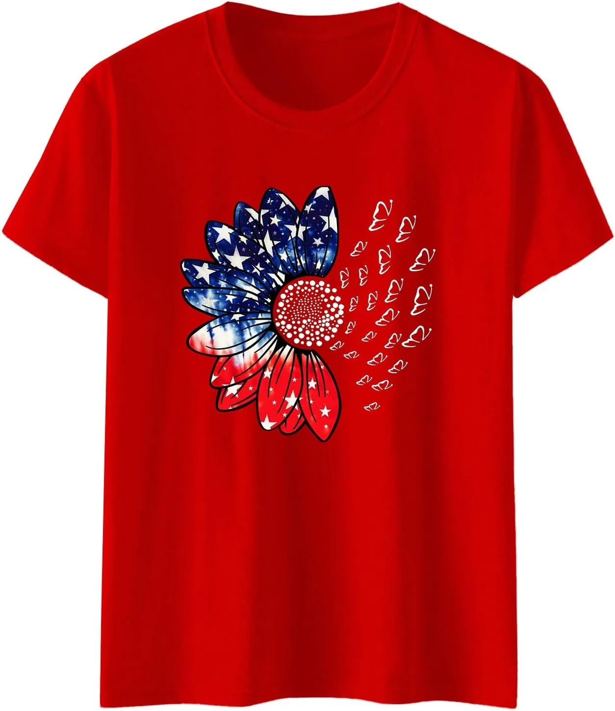Sunflower Butterfly Shirts for Women Womens Independence Day 4Th of July Tees Summer Shirts for Women 2025 Vacation