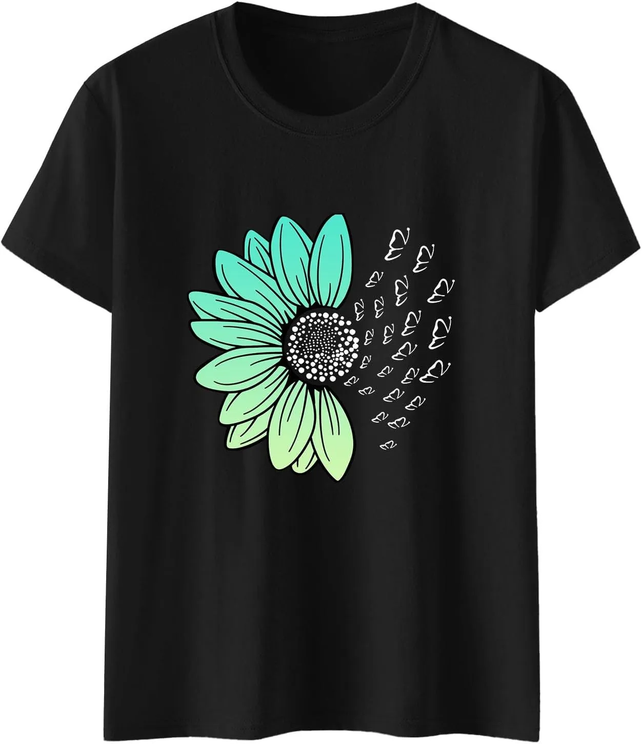 Sunflower Butterfly Shirts for Women Womens Independence Day 4Th of July Tees Summer Shirts for Women 2025 Vacation