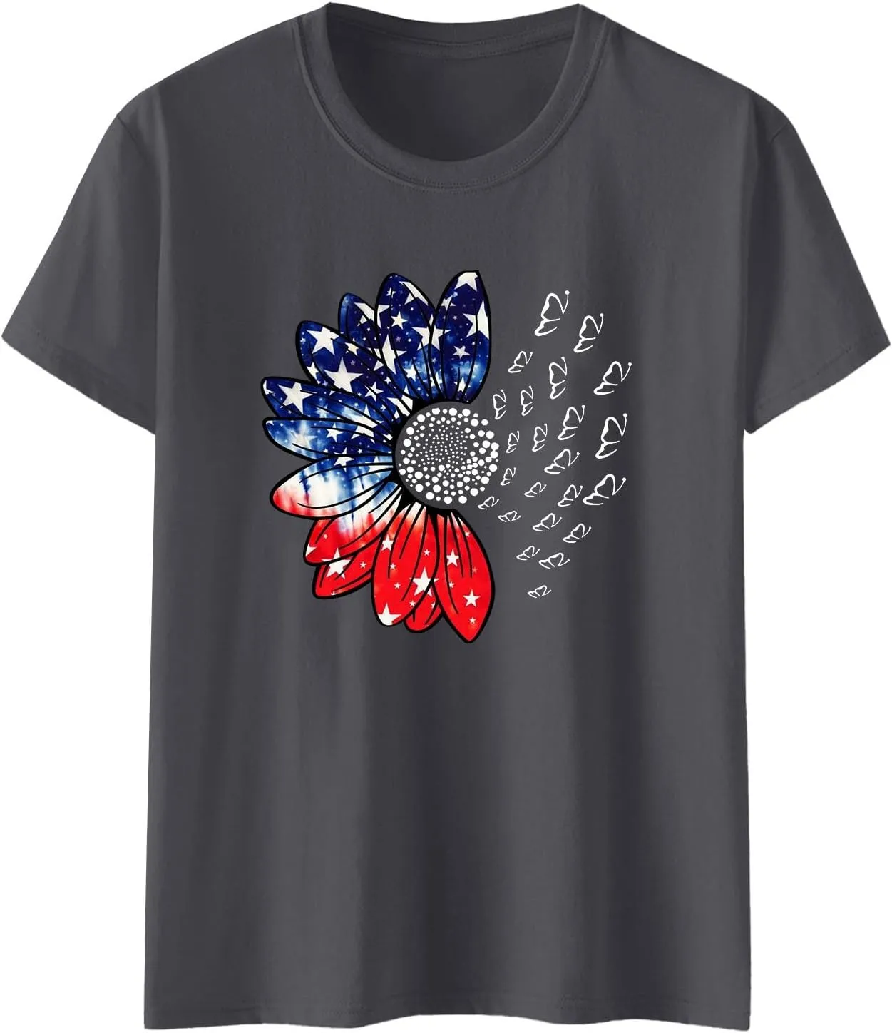 Sunflower Butterfly Shirts for Women Womens Independence Day 4Th of July Tees Summer Shirts for Women 2025 Vacation