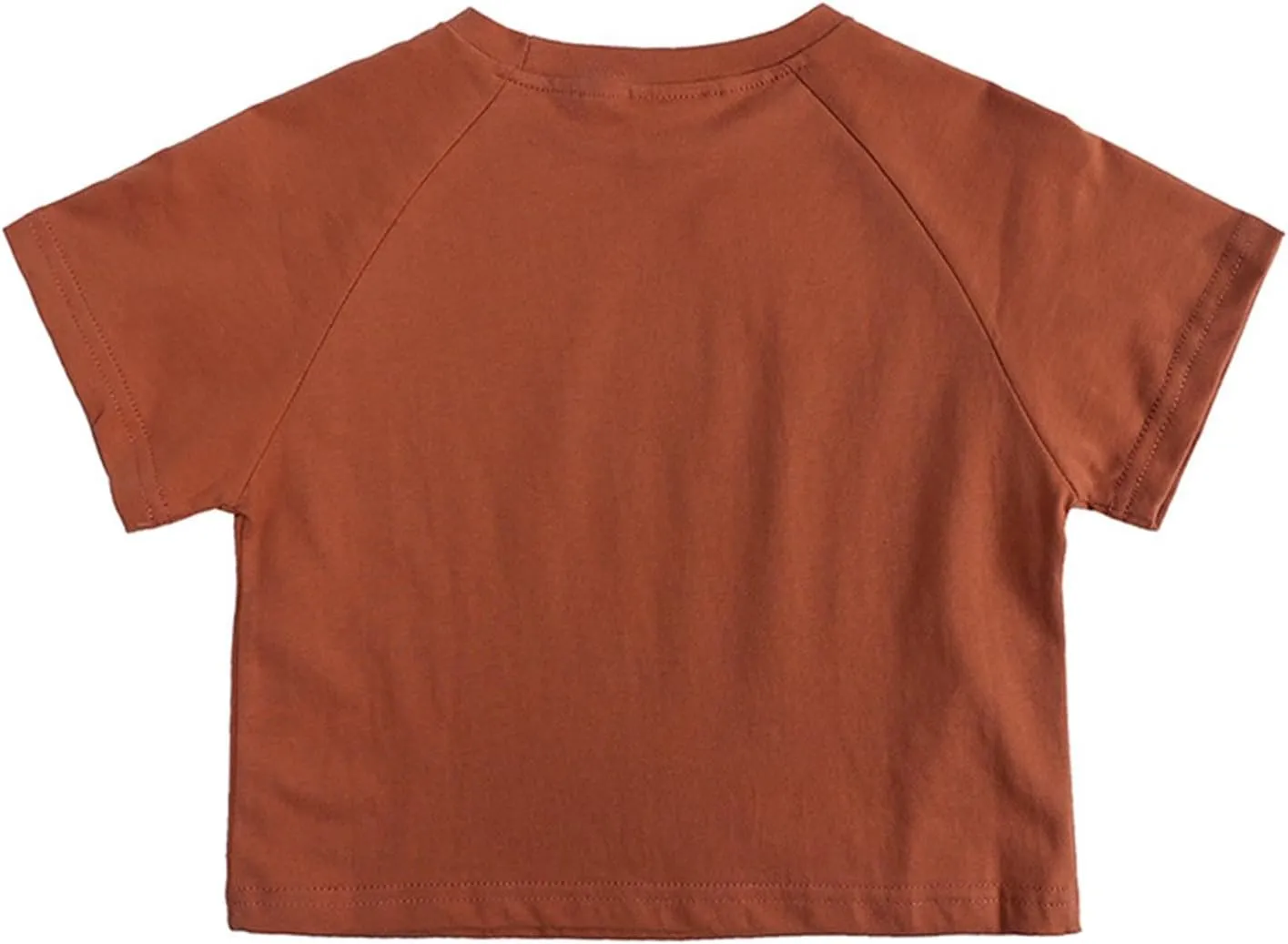 T-Shirts for Girls Boys Kids Short Sleeve Crew Neck Tops Clothes Fashion Solid Color Little Kids Top 9 Months 7 Years