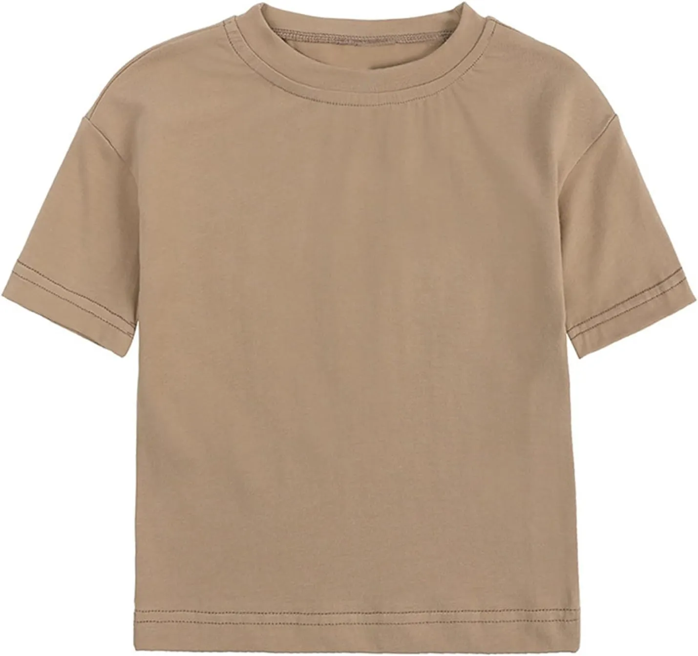 T-Shirts for Girls Crew Neck Short Sleeve T-Shirts Classic Summer Quick Dry Soft Drop Shoulder Tops