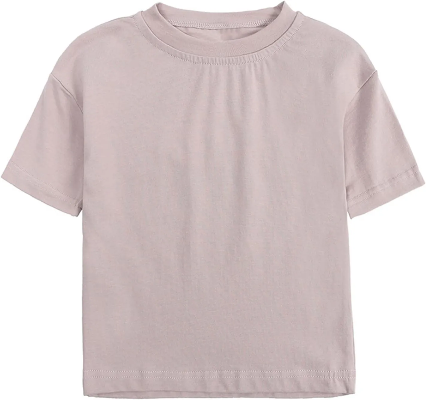 T-Shirts for Girls Crew Neck Short Sleeve T-Shirts Classic Summer Quick Dry Soft Drop Shoulder Tops
