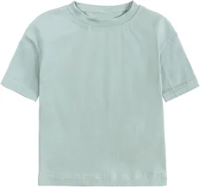 T-Shirts for Girls Crew Neck Short Sleeve T-Shirts Classic Summer Quick Dry Soft Drop Shoulder Tops