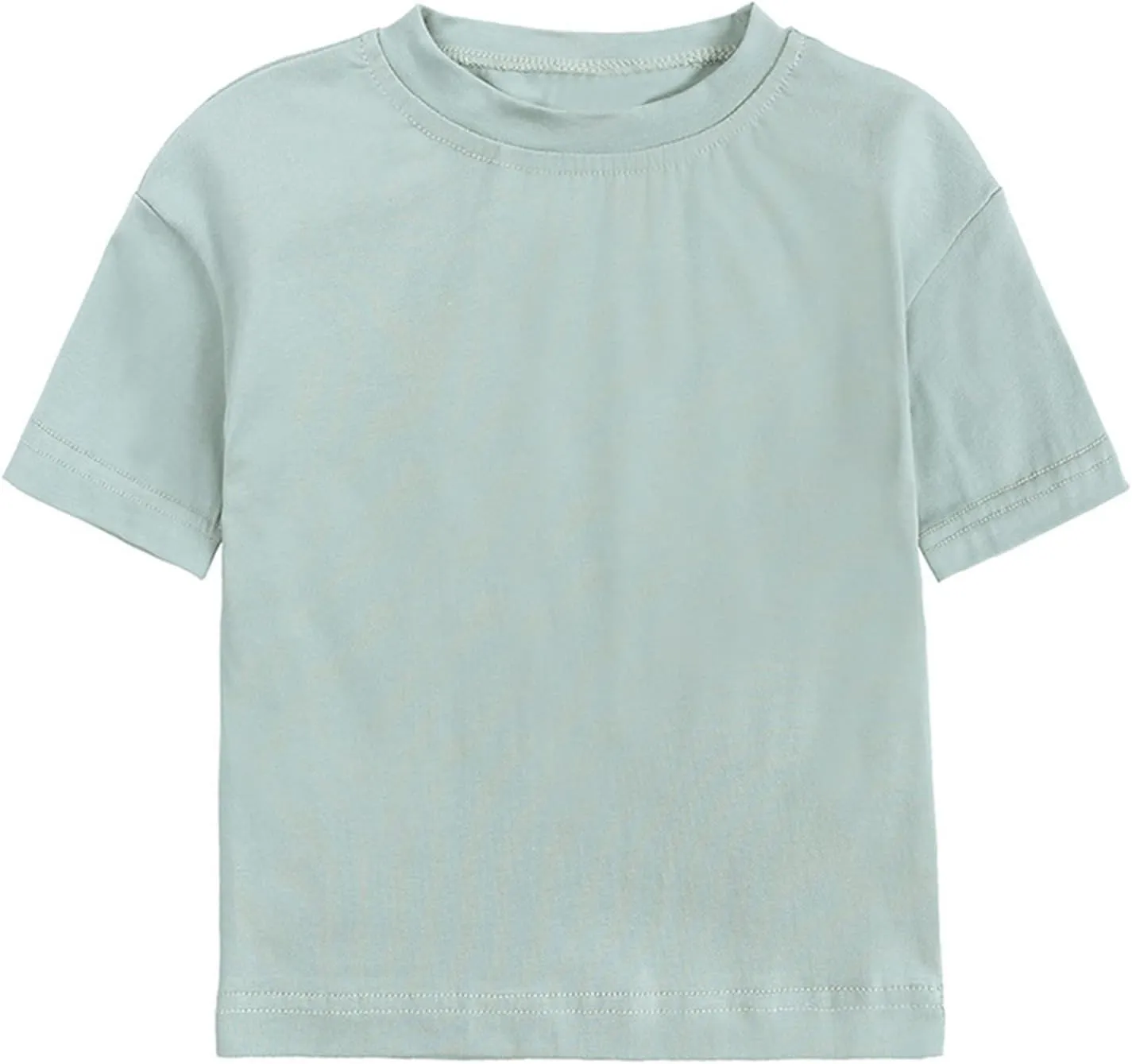 T-Shirts for Girls Crew Neck Short Sleeve T-Shirts Classic Summer Quick Dry Soft Drop Shoulder Tops