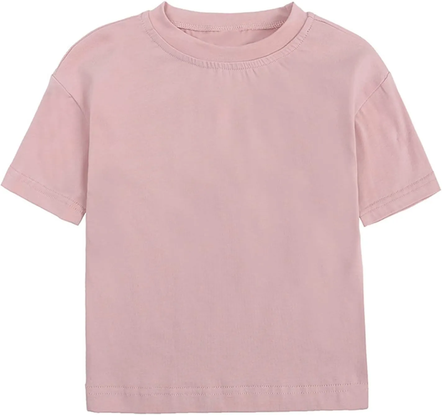 T-Shirts for Girls Crew Neck Short Sleeve T-Shirts Classic Summer Quick Dry Soft Drop Shoulder Tops