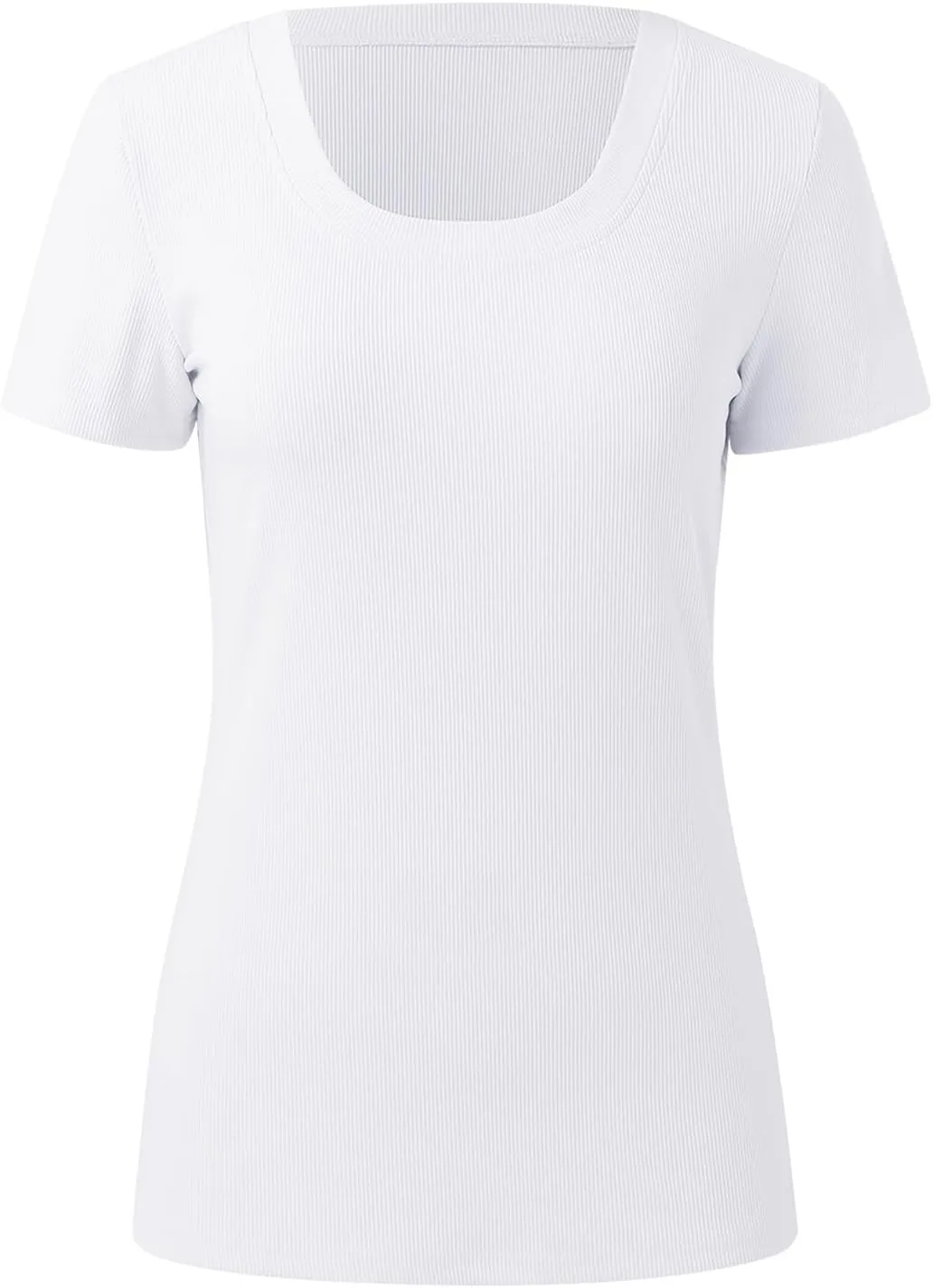 T Shirts for Women V Neck Slim Fit Crew Neck Slim Fit T Shirts 2025 Y2k Clothes Spring Summer Going Out Tops Short Sleeve