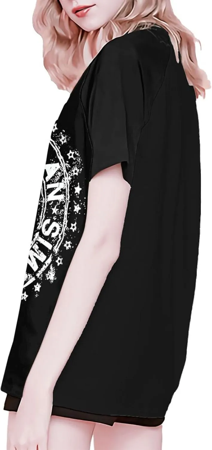 T-Shirts Womens Vintage Funny Graphic Tee Tshirt Casual Short Sleeve Tops