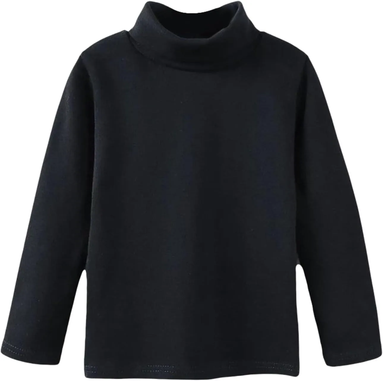 Toddler Baby Girl Basic Solid Turtleneck T Shirt Top Long Sleeve Soft Cotton Clothes for Baby Girl
