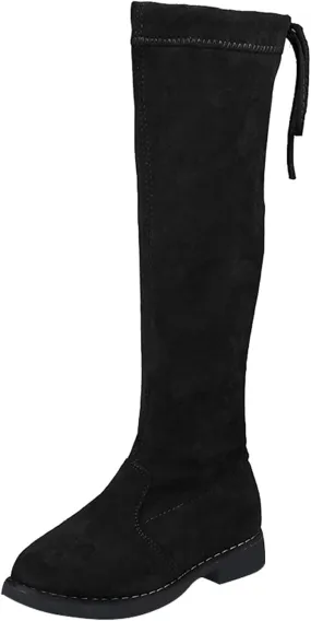 Toddler Big Kid Girl's Faux Lined Knee High Winter Riding Boots Thigh Boot Pointed Stretch Over The Knee Boots