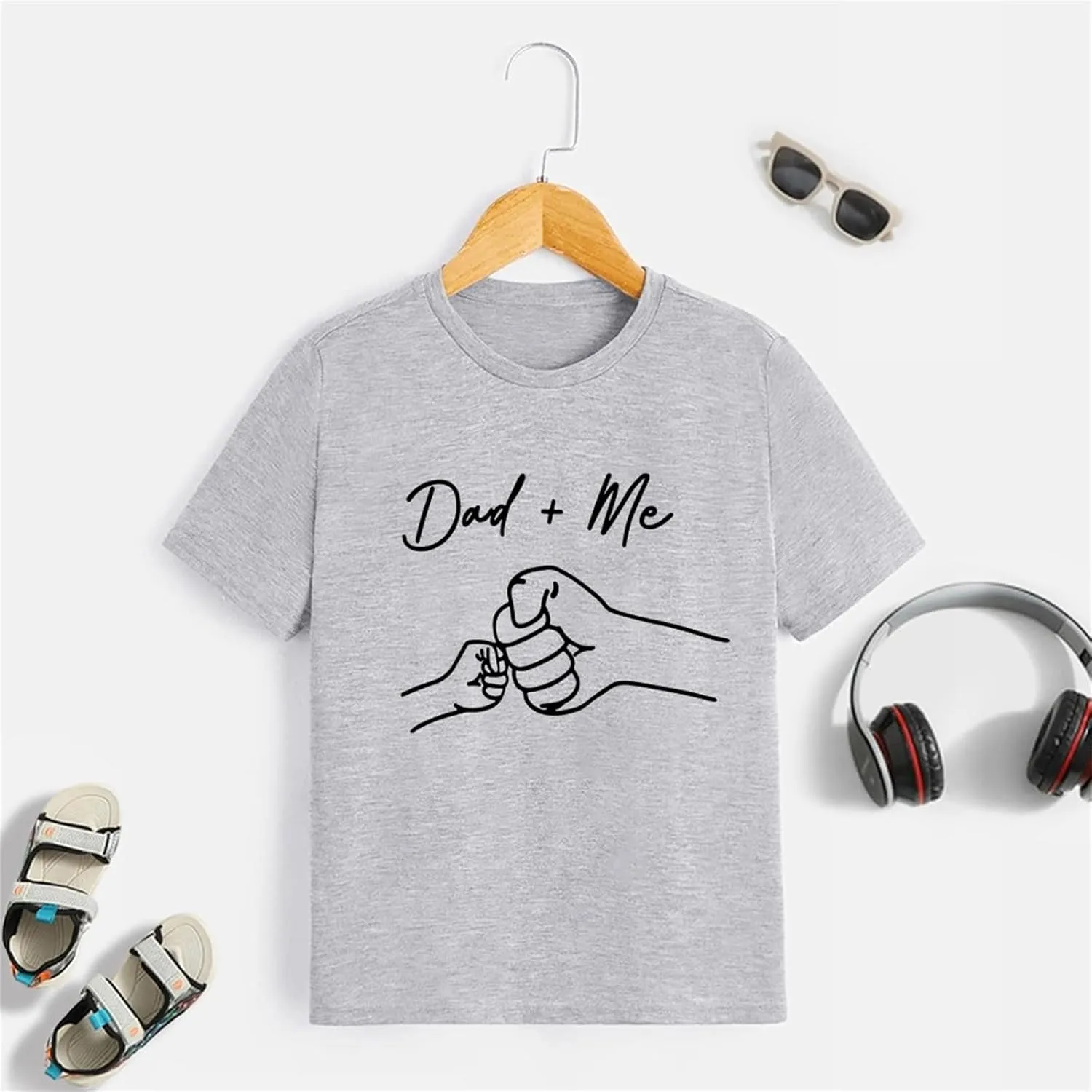 Toddler Boys Girls Short Sleeve Shirts Childrens Funny Father's T Shirt Tops for Kids Casual Crewneck Tee Clothes