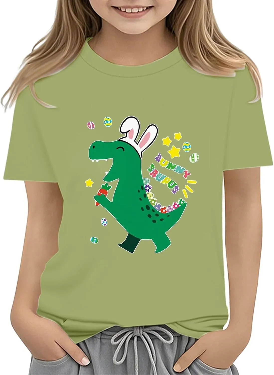 Toddler Easter Shirts Boy Short Sleeve Tractor Bunny Tshirt for Kids Cotton Tee Tops 2 13 Years Long Tee Shirt