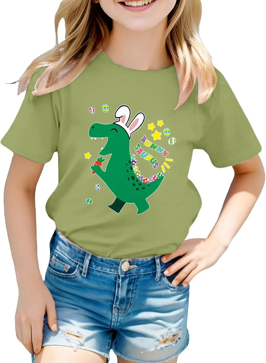 Toddler Easter Shirts Boy Short Sleeve Tractor Bunny Tshirt for Kids Cotton Tee Tops 2 13 Years Long Tee Shirt