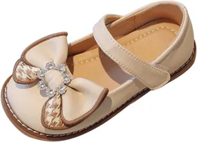 Toddler Flower Girl Bowknot Mary Jane Dress Shoes Cute School 𝗨niform Platform Kids Little Girls Slippers Size 9
