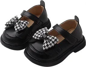 Toddler Girl School Uniform Shoes Baby Girls Mary Jane Shoes Soft Bottom Bow Tie Shoes for Girl Flat Kid Shoes