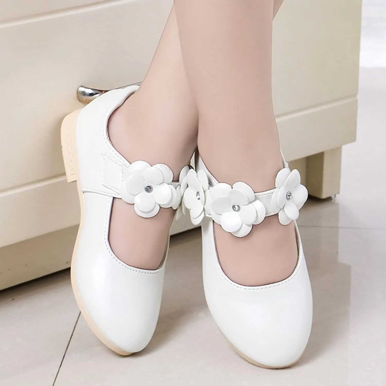 Toddler Girls Ballerina Flats Girls Dress Shoes Flower Girl Shoes Mary Jane Wedding Party Communion Shoes Flower