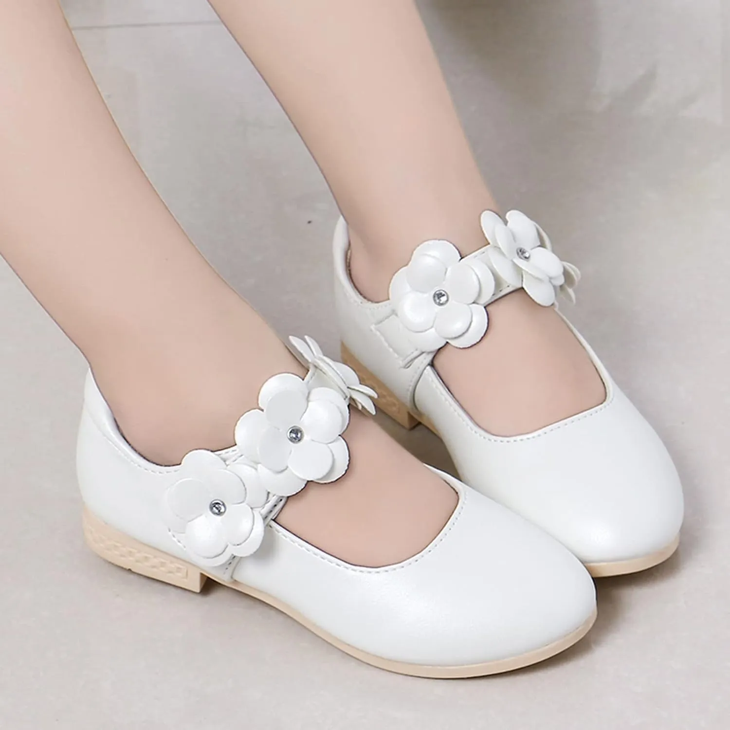 Toddler Girls Ballerina Flats Girls Dress Shoes Flower Girl Shoes Mary Jane Wedding Party Communion Shoes Flower