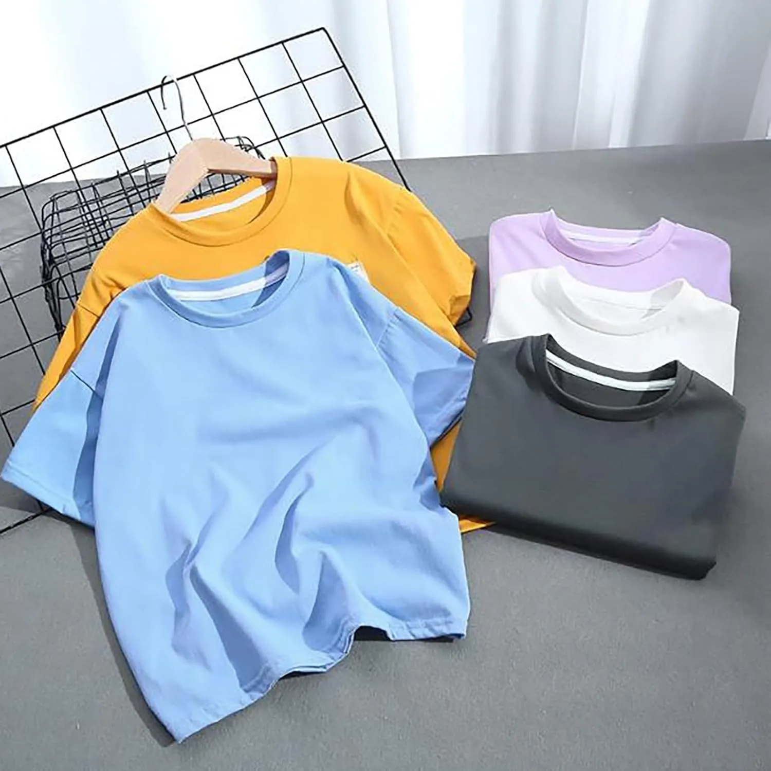 Toddler Girls Casual Plain T Shirt Short Sleeve Kids Cotton Solid Top Crewneck Athletic Tshirt Comfy Basic