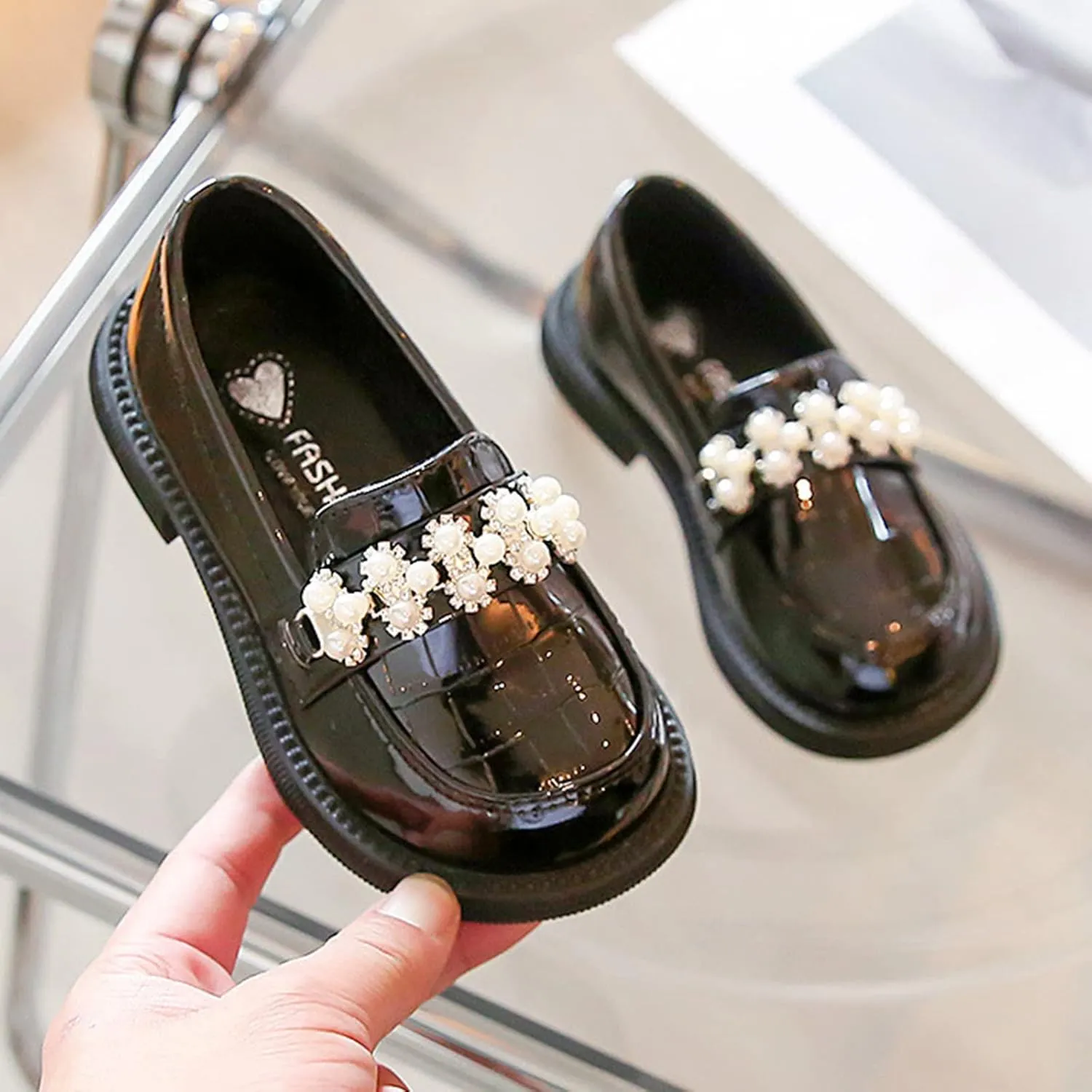 Toddler Girl's Comfort Dress Shoes Loafer Shoes School Dress Shoes Mary Jane Shoes Thick Sole Slip On Casual Shoes