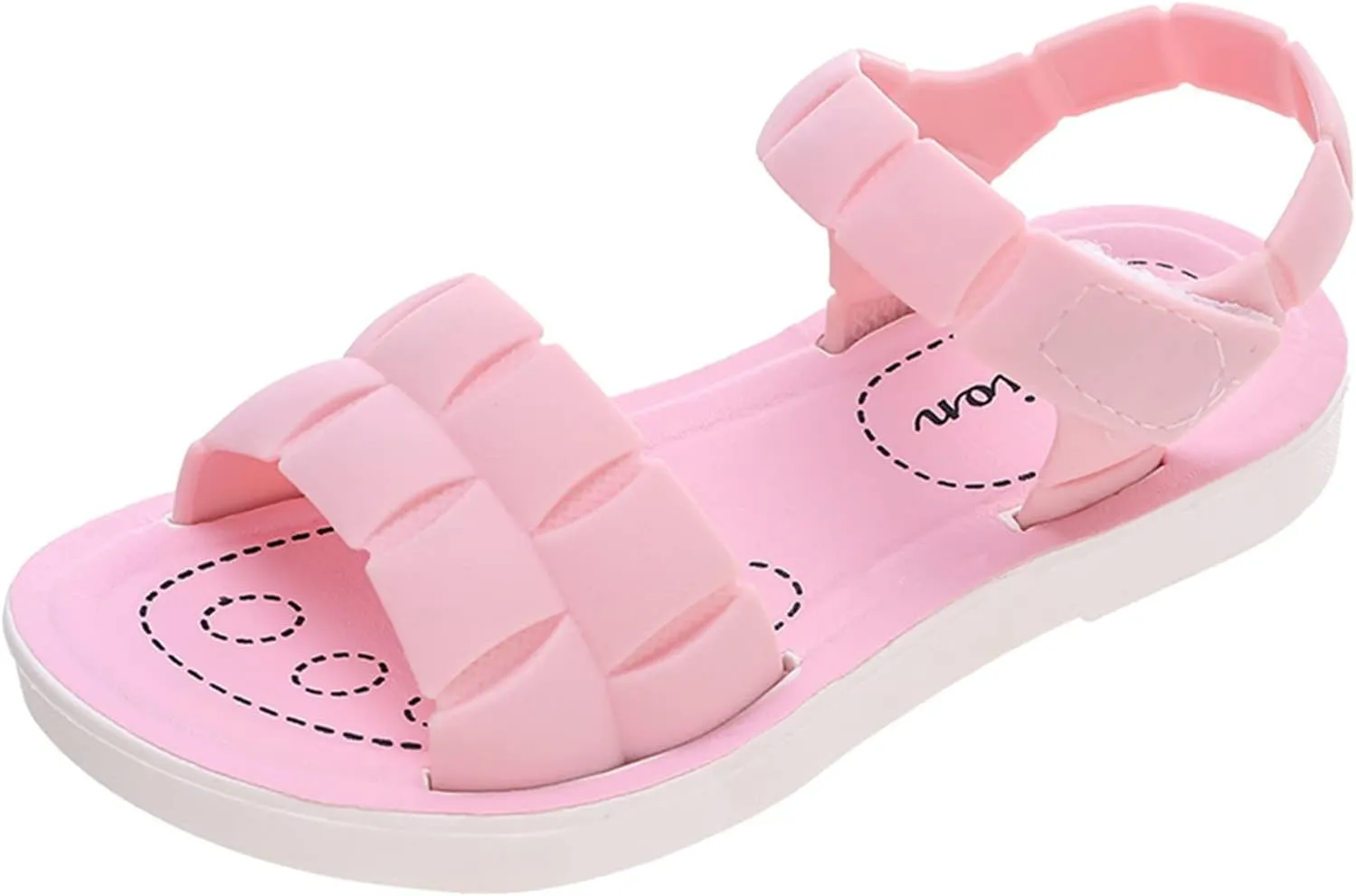 Toddler Girls Sandals Soft Flat Shoes Fashion Comfortable Open Toe Lightweight Princess (Pink, 11.5 Little Child)