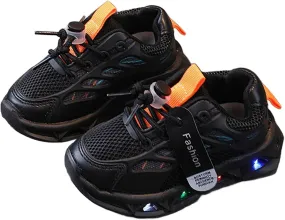 Toddler Infant Boys Girls Light Up Solid Color Platform Sneakers Baby Kids Breathable Mesh Sport Outdoor Casual Shoes