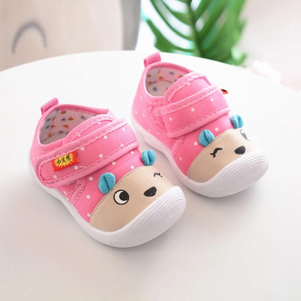 Toddler Squeaky Shoes Baby Boy Girl First-Walking Sneakers Infant Soft Sole Little Kid Trainers