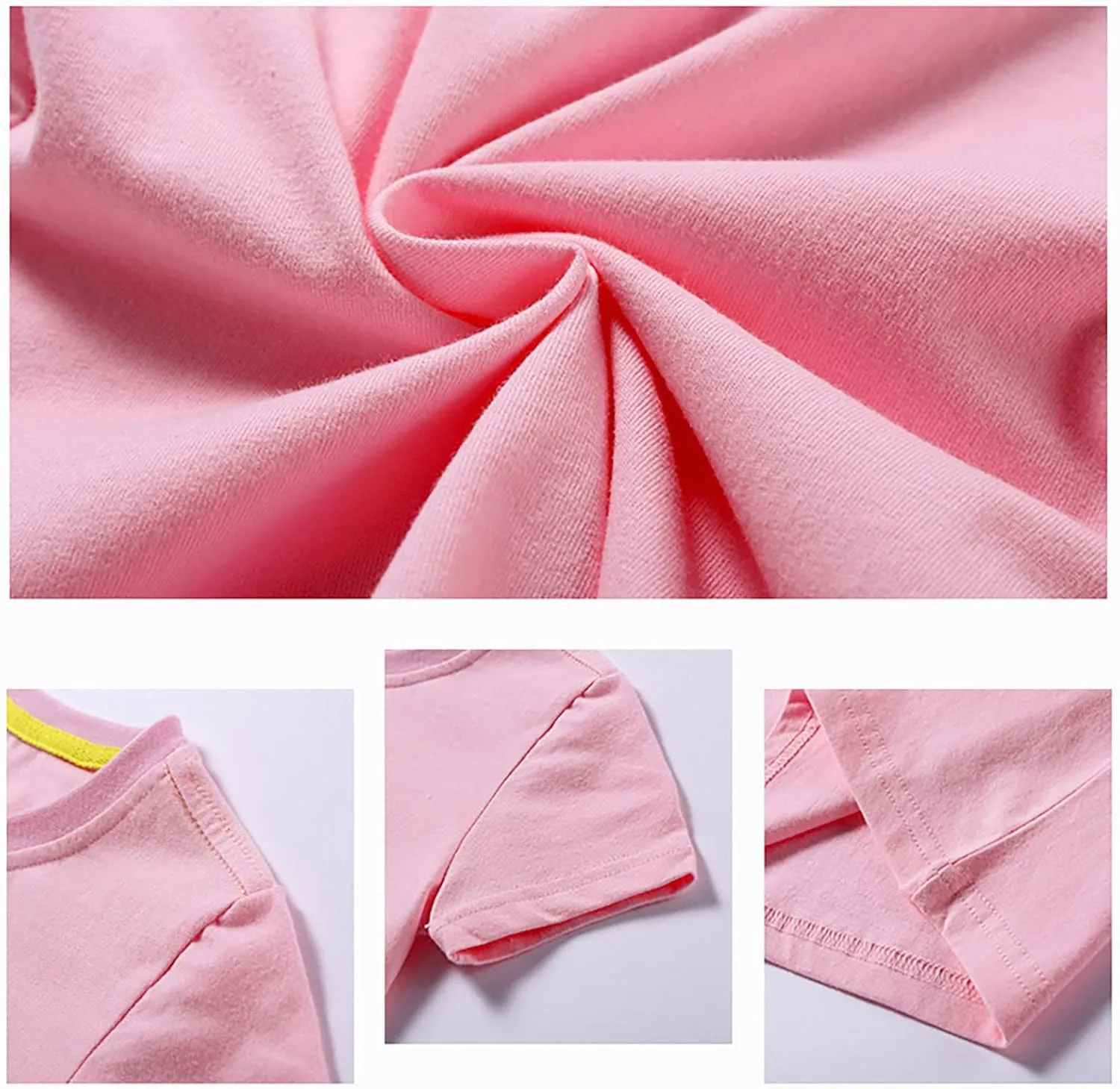Toddler T Shirts Boys Girls Basic Tee Summer Cotton T-Shirts Crew Neck Short Sleeve Shirt Solid Casual Clothes for Kids