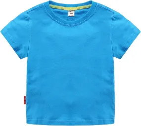 Toddler T Shirts Boys Girls Basic Tee Summer Cotton T-Shirts Crew Neck Short Sleeve Shirt Solid Casual Clothes for Kids