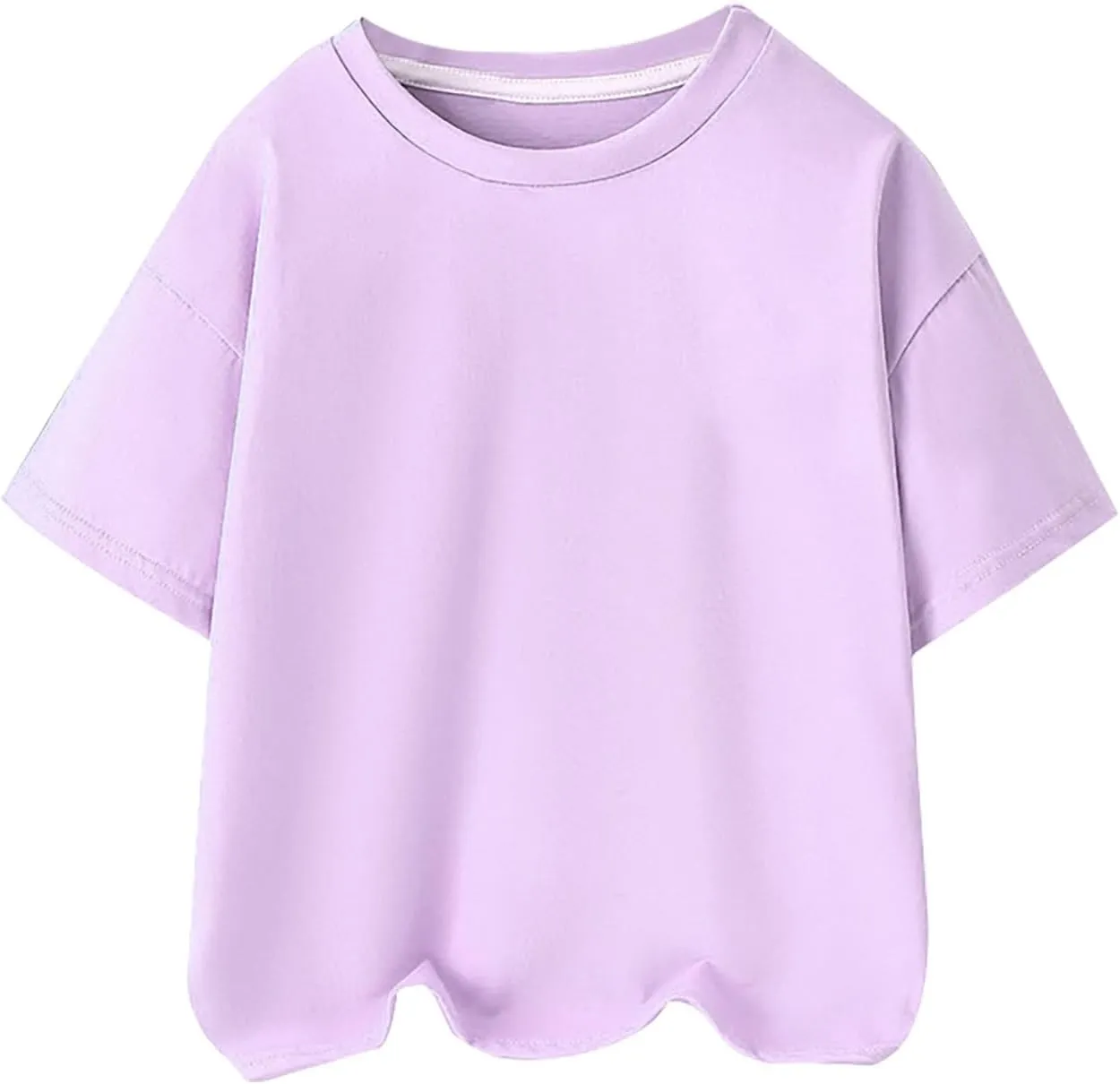 Toddler T Shirts Boys Girls Basic Tee Summer Solid Cotton T-Shirts Crewneck Short Sleeve Shirts for Kids Casual Tops