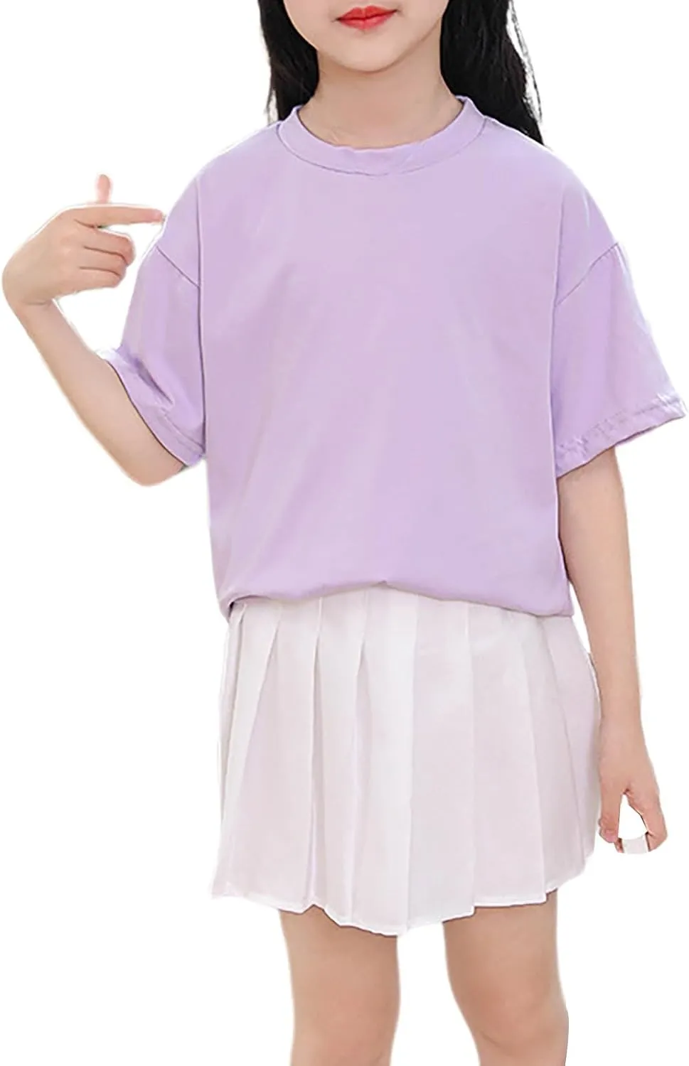 Toddler T Shirts Boys Girls Basic Tee Summer Solid Cotton T-Shirts Crewneck Short Sleeve Shirts for Kids Casual Tops
