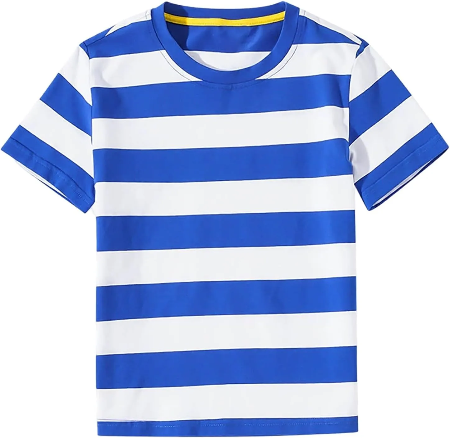 Unisex Girls & Boys T-Shirt Short Sleeve Crew Neck Tee Tops Fashion Striped Printed Tops for Girls 6 Months 11 Years