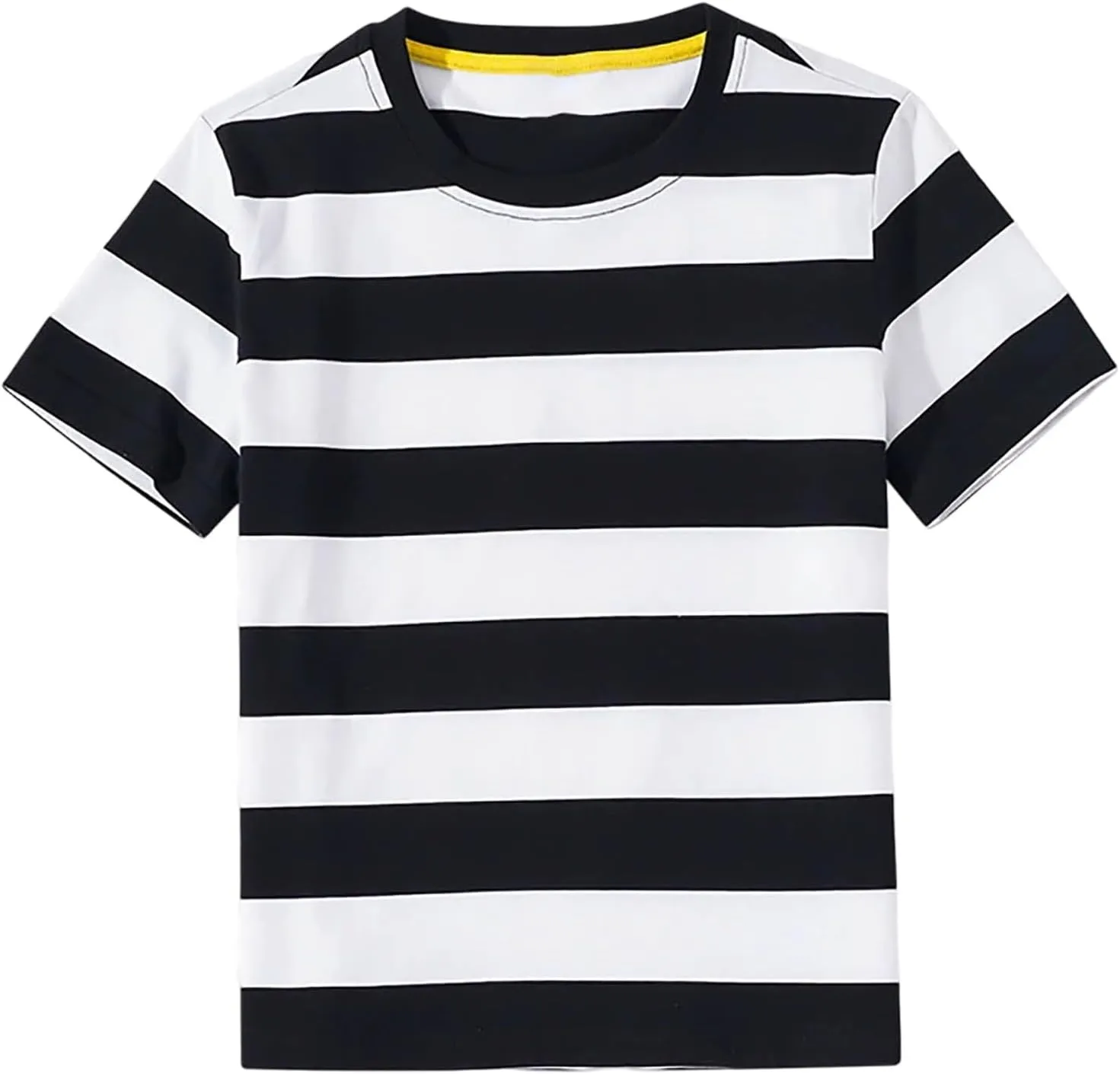 Unisex Girls & Boys T-Shirt Short Sleeve Crew Neck Tee Tops Fashion Striped Printed Tops for Girls 6 Months 11 Years
