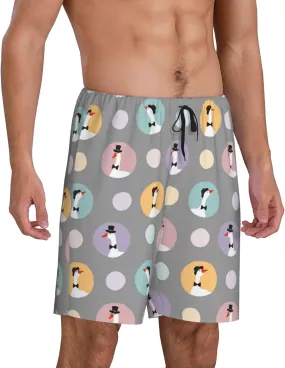 Vosery Mens Pajama Pants - Cute Geese Comfy Sleep Shorts Mens Pajama Shorts, Mens Lounge Shorts Pj Pants