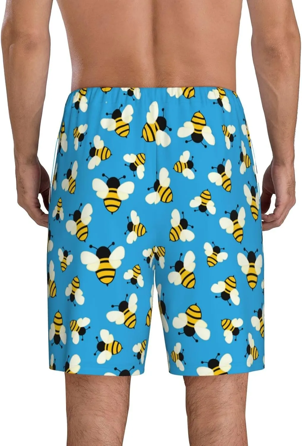 Vosery Mens Pajama Pants - Flying Bees Comfy Sleep Shorts Mens Pajama Shorts, Mens Lounge Shorts Pj Pants