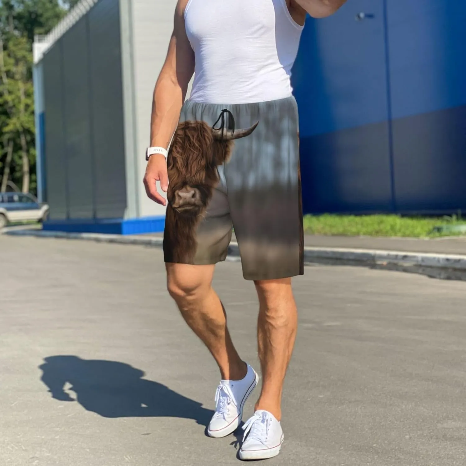 VOSERY mens pajama pants - Yak (6) Comfy Sleep Shorts Mens Pajama shorts, mens lounge shorts pj pants