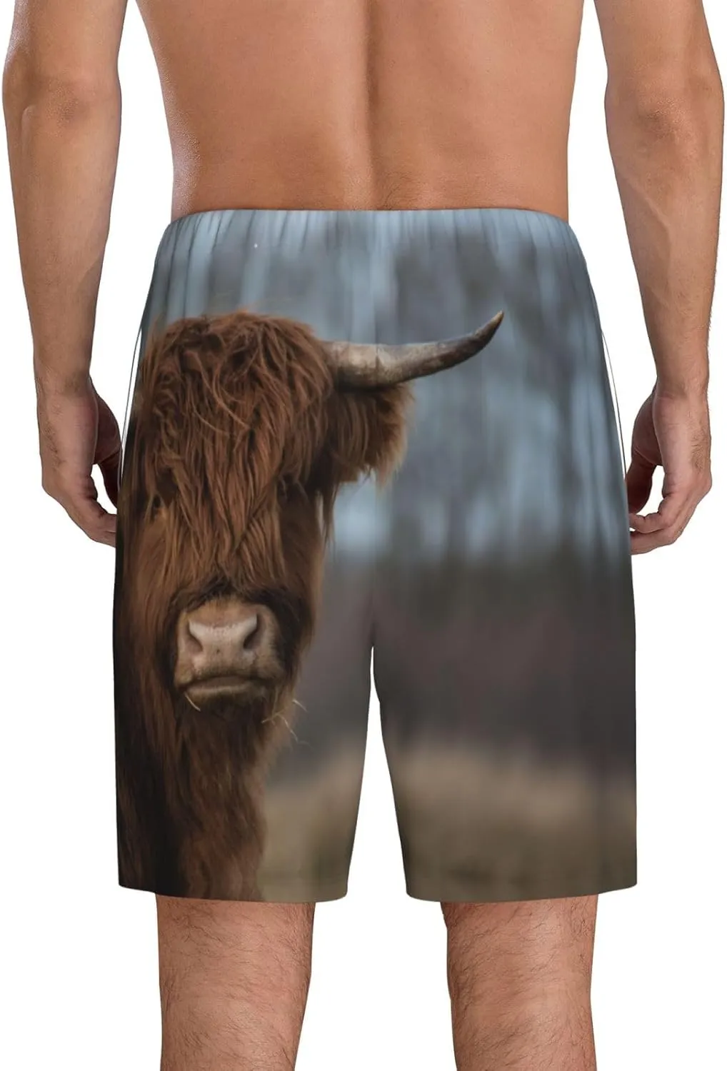VOSERY mens pajama pants - Yak (6) Comfy Sleep Shorts Mens Pajama shorts, mens lounge shorts pj pants