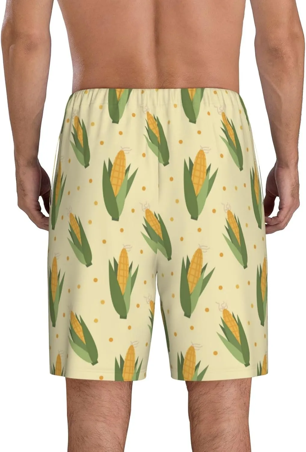 Vosery Mens Pajama Pants - Yellow Corn Comfy Sleep Shorts Mens Pajama Shorts, Mens Lounge Shorts Pj Pants