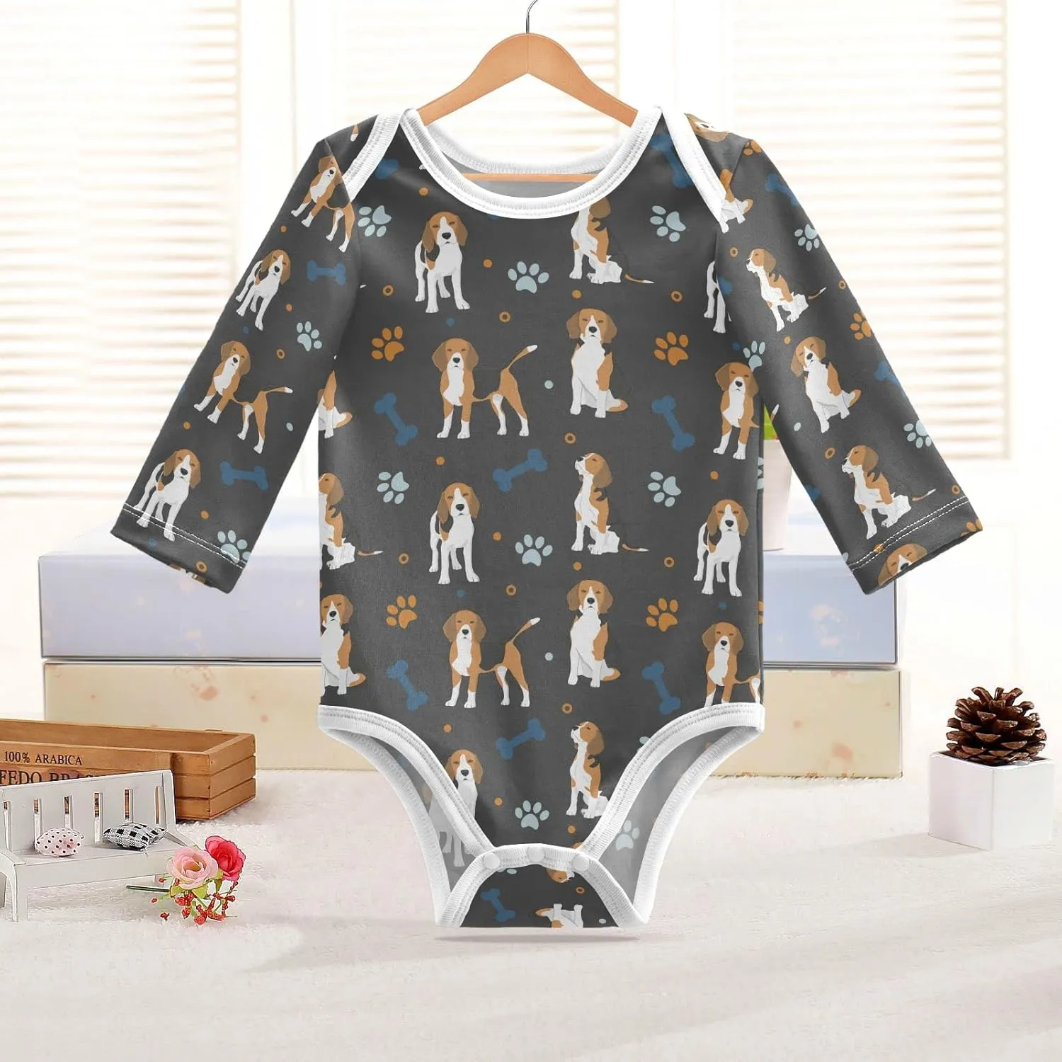 vvfelixl Baby Bodysuits Bee Long Sleeve Cotton Baby Clothes for Boys Girls 3M