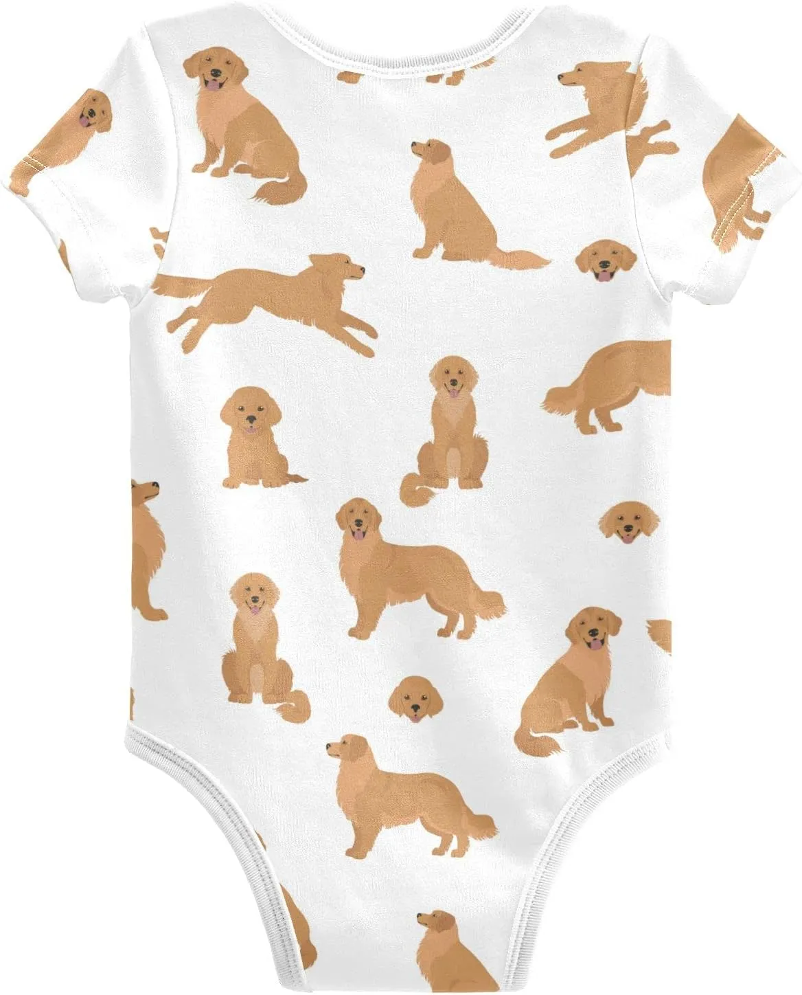 vvfelixl Baby Girls' Bodysuits Black Pug White Short Sleeve Cotton Baby Clothes For Girls 0-24 Months