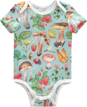 vvfelixl Baby Girls' Bodysuits Llama Alpaca Cactus Short Sleeve Cotton Baby Clothes For Girls 0-24 Months Black