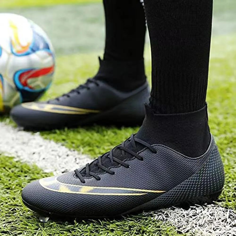 WANMEIL Unisex Football Soccer Shoe Big Kids Youth Outdoor Firm Ground Soccer Cleats