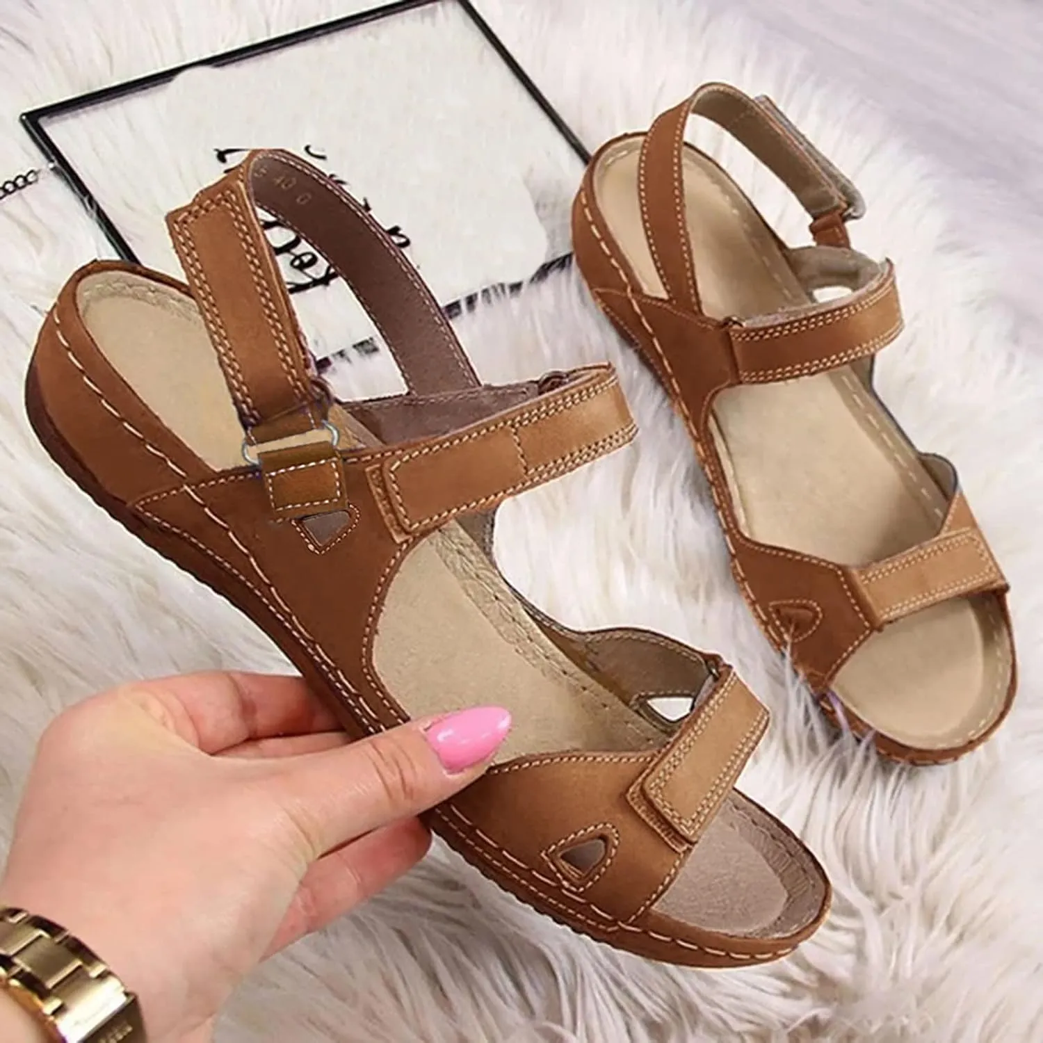 Wedge Sandals Womens Low Wedges Platform Sandals Womens Summer Shoes Women's Ankle Strap Low Wedge Sandals