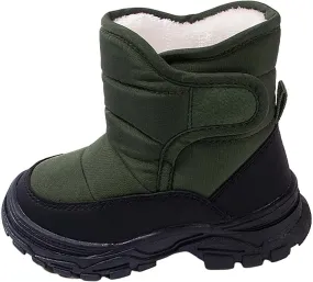 Winter Ankle Boots for Kids Boys Anti Slip Fleece Warm Comfort Lined Casual Outdoor Sports Shoes Thick Snow Boots