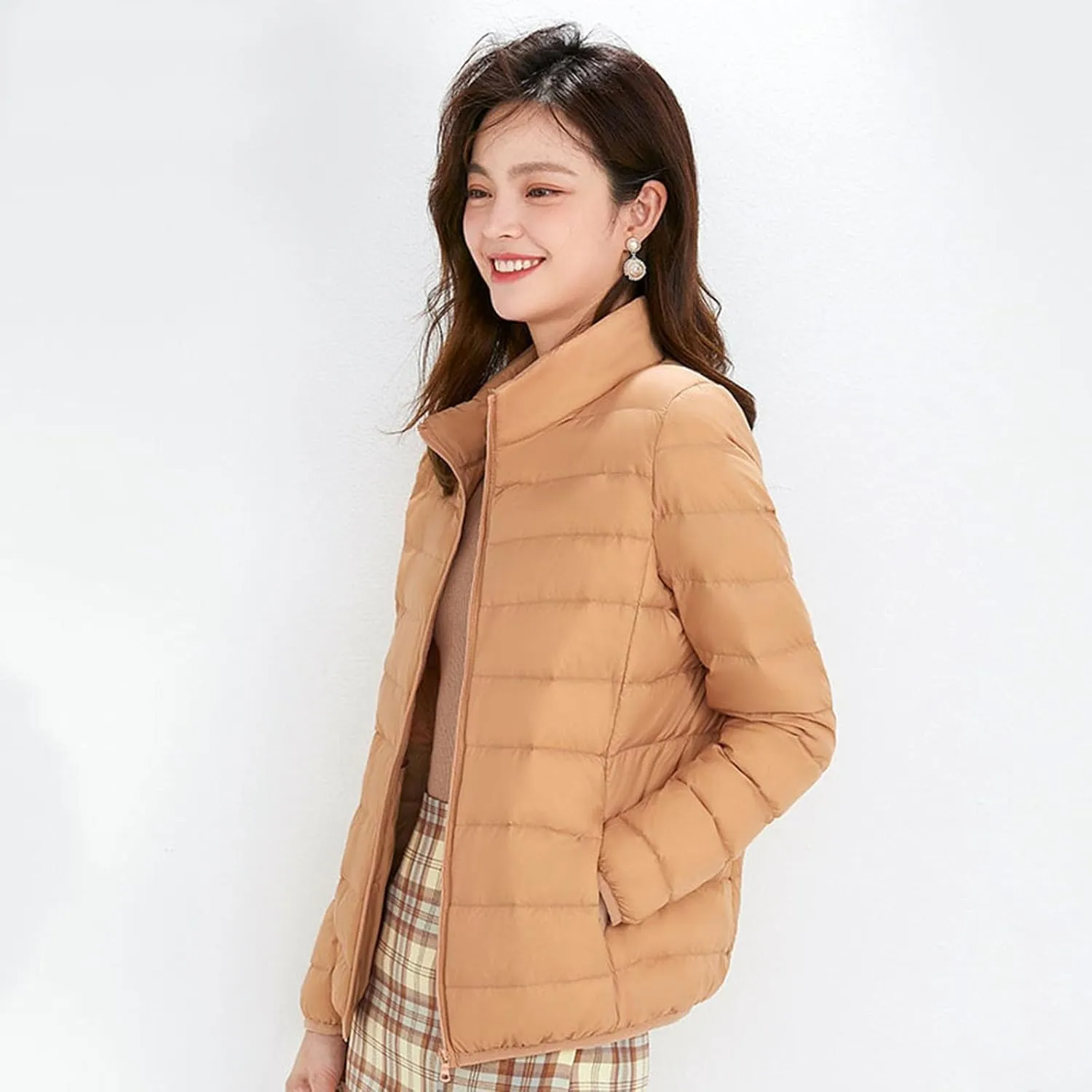 Winter Coats For Women Packable Down Jacket Womens Womens Puffer Jacket With Hood Floral Bomber Jacket Women